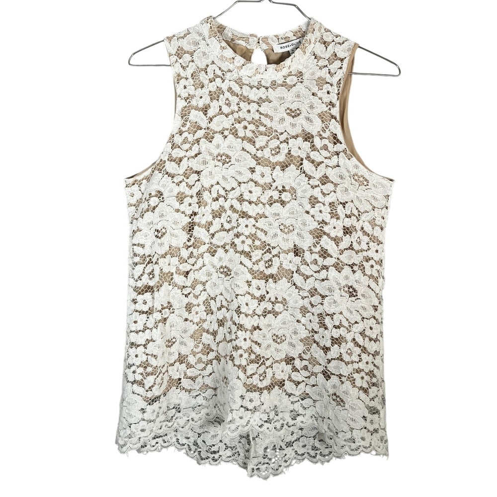 Rose & Olive White Lace Romper